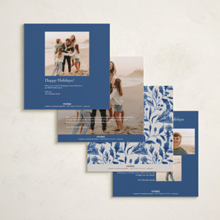 This is a porcelain foil pressed holiday cards with foil pressed by Elly called a peaceful winter printing on recycled smooth signature in square