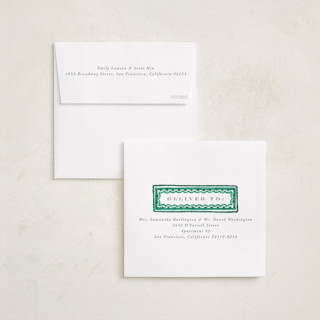 This is a midnight foil pressed holiday cards with foil pressed by Anastasia Makarova called dots and snowflakes printing on recycled smooth signature in square