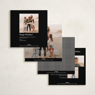 This is a licorice foil pressed holiday cards with foil pressed by Tamara Hilje called allegro printing on recycled smooth signature in square