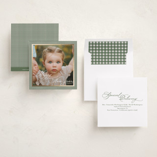 This is a forest foil pressed holiday cards with foil pressed by Tamara Hilje called allegro printing on recycled smooth signature in square