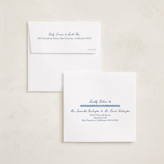 This is a sky foil pressed holiday cards with foil pressed by Elly called modern cottage printing on recycled smooth signature in square