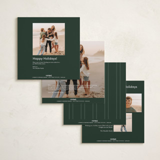 This is a pine foil pressed holiday cards with foil pressed by Dana Duricekova called minimal lines printing on recycled smooth signature in square