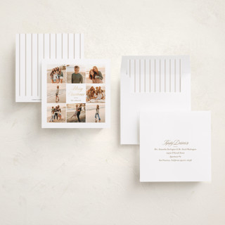 This is a caramel foil pressed holiday cards with foil pressed by Angela Garrick called merry squares printing on recycled smooth signature in square