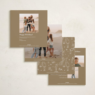 This is a snow foil pressed holiday cards with foil pressed by Pink House Press called equilateral printing on recycled smooth signature in square