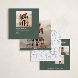 This is a fir foil pressed holiday cards with foil pressed by Pink House Press called equilateral printing on recycled smooth signature in square