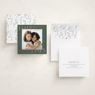 This is a fir foil pressed holiday cards with foil pressed by Pink House Press called equilateral printing on recycled smooth signature in square