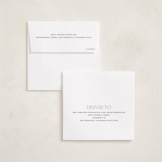 This is a snow foil pressed holiday cards with foil pressed by Pink House Press called equilateral printing on recycled smooth signature in square