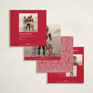 This is a snow foil pressed holiday cards with foil pressed by Carolyn Kach called peace love & joy printing on recycled smooth signature in square