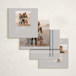 This is a icicle foil pressed holiday cards with foil pressed by Poised Avenue called perfectly plaid printing on recycled smooth signature in square