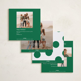 This is a elf shoes foil pressed holiday cards with foil pressed by Blustery August called pompom printing on recycled smooth signature in square