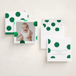 This is a elf shoes foil pressed holiday cards with foil pressed by Blustery August called pompom printing on recycled smooth signature in square
