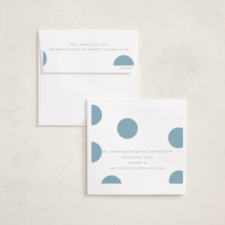 This is a blue jay foil pressed holiday cards with foil pressed by Blustery August called pompom printing on recycled smooth signature in square