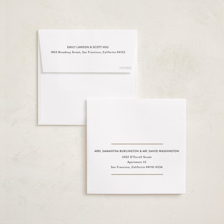 This is a starlight foil pressed holiday cards with foil pressed by Lucrecia Caporale called minimal border printing on recycled smooth signature in square