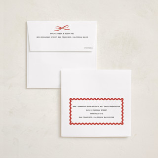 This is a coal foil pressed holiday cards with foil pressed by Erin German called gingham fun printing on recycled smooth signature in square