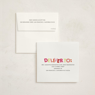 This is a bubblegum foil pressed holiday cards with foil pressed by Morgan Kendall called disco printing on signature in square