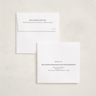 This is a charcoal foil pressed holiday cards with foil pressed by Lucrecia Caporale called merry & minimal style printing on recycled smooth signature in square