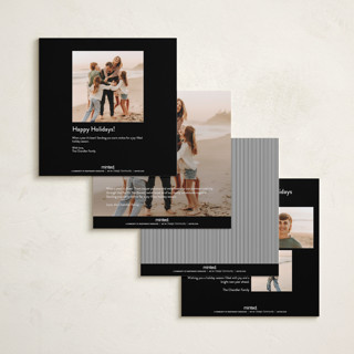 This is a snow holiday photo cards with standard by Lucrecia Caporale called the keepsake grid printing on recycled smooth signature in square