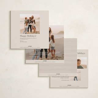 This is a ivory holiday photo cards with standard by Beth Vassalo called vintage square printing on recycled smooth signature in square