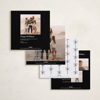 This is a poppy seed holiday photo cards with standard by Susan Zinader called a simple script printing on recycled smooth signature in square