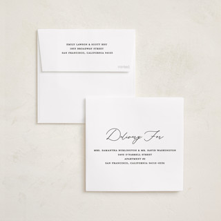 This is a poppy seed holiday photo cards with standard by Susan Zinader called a simple script printing on recycled smooth signature in square