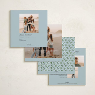 This is a frozen holiday photo cards with standard by Claudia Orengo called tiny flowers printing on recycled smooth signature in square