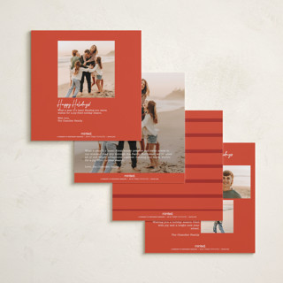 This is a rouge holiday photo cards with standard by Jeremy called keepsake printing on recycled smooth signature in square