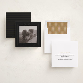 This is a midnight holiday photo cards with standard by Bethan called kodak printing on recycled smooth signature in square