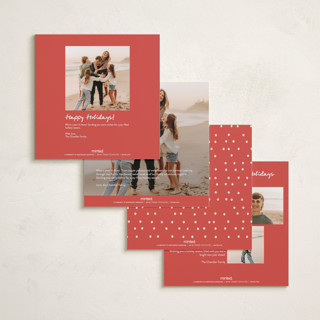 This is a stocking holiday photo cards with standard by Jelena Vuletic called merribelle printing on recycled smooth signature in square