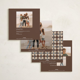 This is a gingerbread holiday photo cards with standard by Alisa Galitsyna called woven joy printing on recycled smooth signature in square