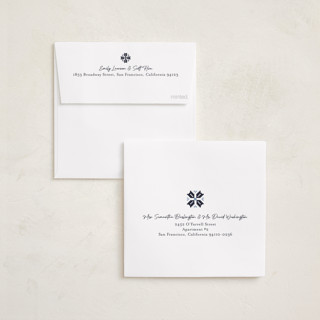 This is a midnight holiday photo cards with standard by Alisa Galitsyna called woven joy printing on recycled smooth signature in square