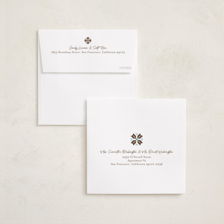 This is a gingerbread holiday photo cards with standard by Alisa Galitsyna called woven joy printing on recycled smooth signature in square