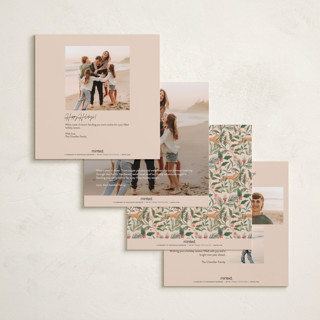 This is a autumn holiday photo cards with standard by Elly called garden folk printing on recycled smooth signature in square