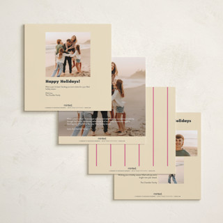 This is a butter holiday photo cards with standard by Tamara Hilje called chunky printing on recycled smooth signature in square