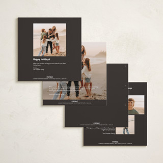 This is a sable holiday photo cards with standard by Meggy Masters called film square printing on recycled smooth signature in square