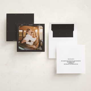 This is a sable holiday photo cards with standard by Meggy Masters called film square printing on recycled smooth signature in square