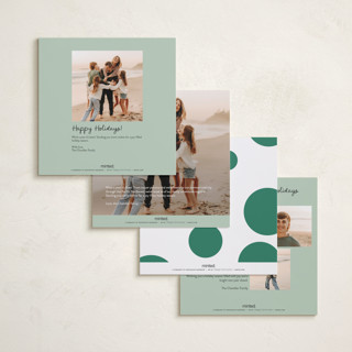 This is a mistletoe holiday photo cards with standard by Christie Garcia called circale printing on recycled smooth signature in square