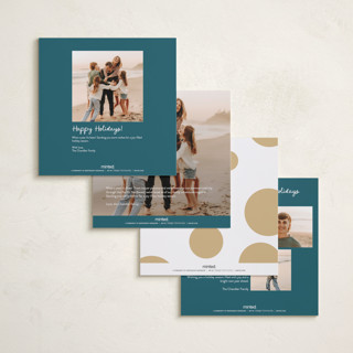 This is a winterberry holiday photo cards with standard by Christie Garcia called circale printing on recycled smooth signature in square