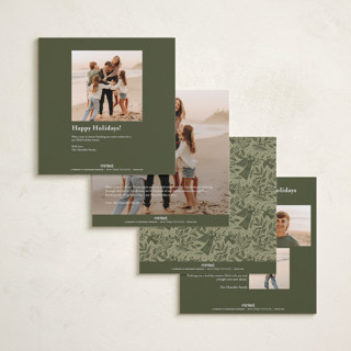 This is a olive holiday photo cards with standard by Elly called angels printing on recycled smooth signature in square
