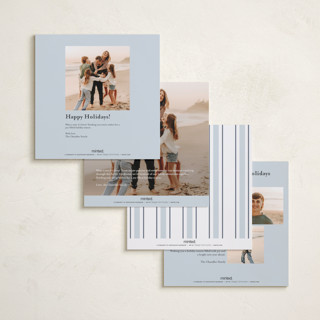 This is a blue jay holiday photo cards with standard by Anupama called classic single printing on recycled smooth signature in square