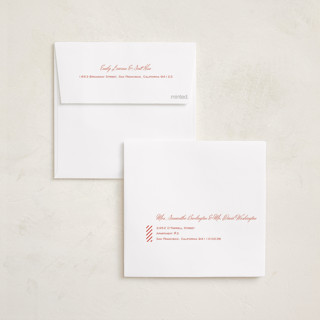 This is a cranberry holiday photo cards with standard by Danie Romrell called abounding blessings printing on recycled smooth signature in square
