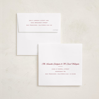 This is a cranberry sauce holiday photo cards with standard by Blustery August called garlands printing on recycled smooth signature in square
