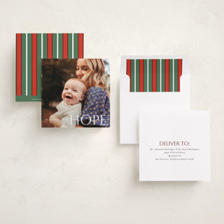This is a snow holiday photo cards with standard by Morgan Kendall called cambridge printing on recycled smooth signature in square