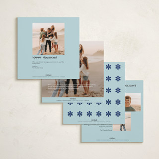 This is a winterberry holiday photo cards with standard by Blustery August called square rejoice printing on recycled smooth signature in square