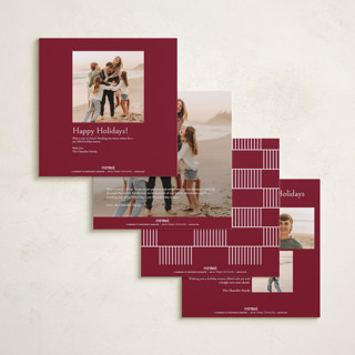 This is a snow holiday photo cards with standard by Playground Prints called the peaceful minimalist printing on recycled smooth signature in square