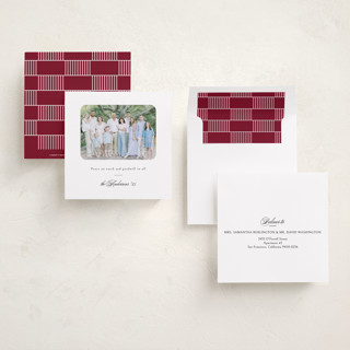This is a snow holiday photo cards with standard by Playground Prints called the peaceful minimalist printing on recycled smooth signature in square