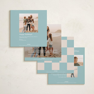 This is a icicle holiday photo cards with standard by Morgan Kendall called checkmate printing on recycled smooth signature in square