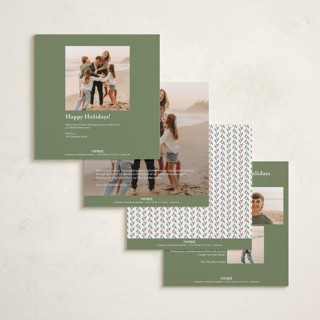 This is a amaryllis holiday photo cards with standard by Alston Foster called merry classic printing on recycled smooth signature in square