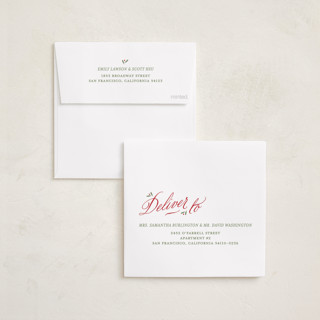 This is a amaryllis holiday photo cards with standard by Alston Foster called merry classic printing on recycled smooth signature in square