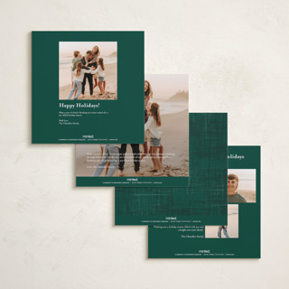 This is a forest holiday photo cards with standard by Tamara Hilje called holiday soneto printing on recycled smooth signature in square