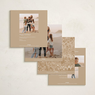 This is a camel holiday photo cards with standard by Studio Suku called vintage photo printing on recycled smooth signature in square